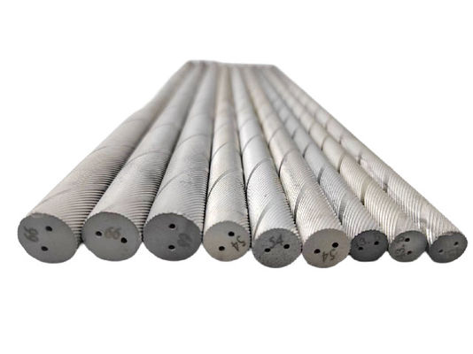 Yüksek Sertlik En İyi Karbid Spiral Çubuk / Çifte Delikli Tungsten Filmiş Çubuk