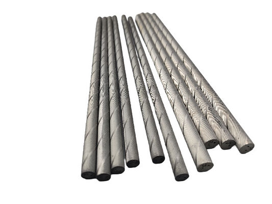 Yer yüzeyi bitirme Tungsten Karbür Helikal Çubuk Soğutma Delikleri ile HRA 81.5-95 hassas işleme için
